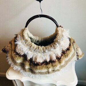Hobo Hand Knitted Textured Boho Slouchy Bag
